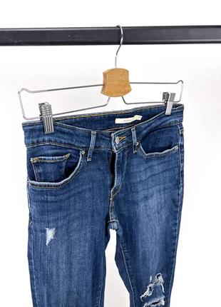 Джинсы фирменные levis 711, skinny, синие4 фото