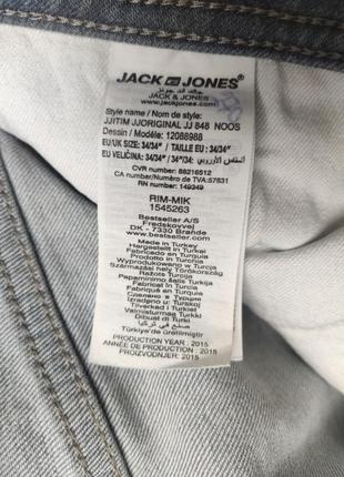 Джинси jack & jones tim slim fit 34/34 neutral grey10 фото