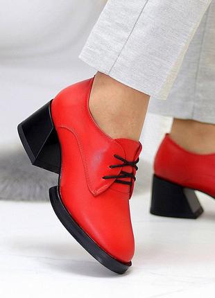 36-40 рр туфли натуральная кожа/ замша на каблуке черные, красные, пудра1 фото