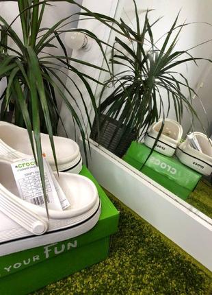 Crocs crocband court white крокс унісекс ,sks, чоловічі крокси, жіночі крокс крокбенд3 фото