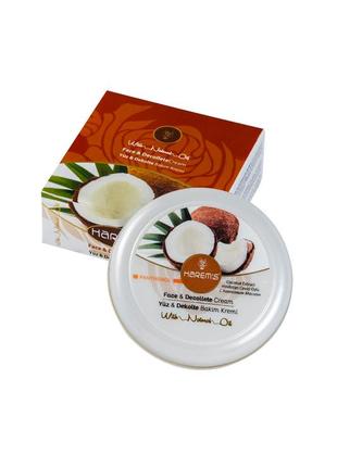 Крем для лица и зоны декольте с кокосом harems 125 ml1 фото