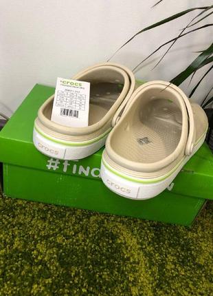Crocs crocband court bone крокс унісекс молочні бежеві, чоловічі крокси, жіночі крокс крокбенд2 фото