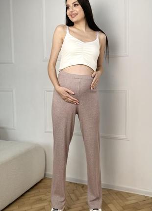 👑vip👑 брюки для беременных брюки прямые в рубчик5 фото