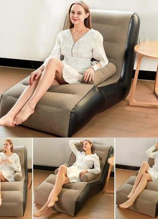 Надувний диван air sofa s-подібне надувне крісло dr6 фото