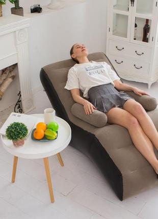 Надувний диван air sofa s-подібне надувне крісло sale5 фото