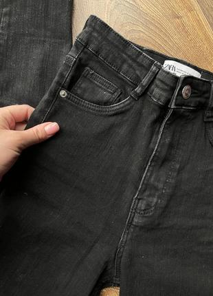 Идеальные черные слим джинсы оригинал zara, джинсы зара!!2 фото