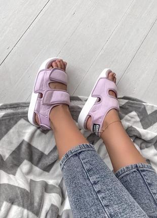 Шикарные сандали adidas sandals lilac violet сандалі босоніжки босоножки3 фото