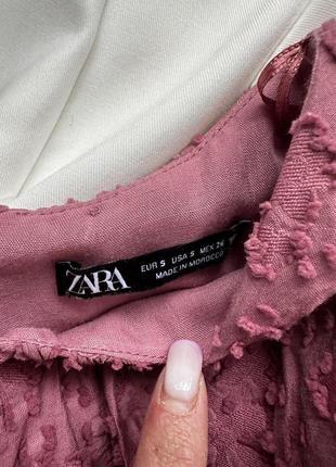 Стильное платье свободного кроя фактурная с объемными рукавами zara 36/s8 фото