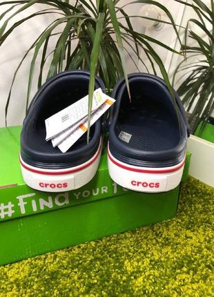 Crocs crocband court navy крокс унисекс черные, мужские кроксы, женские крокс крокбенд2 фото