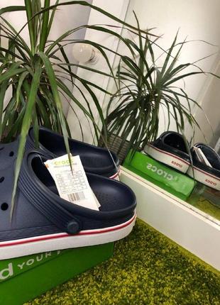 Crocs crocband court navy крокс унисекс черные, мужские кроксы, женские крокс крокбенд3 фото