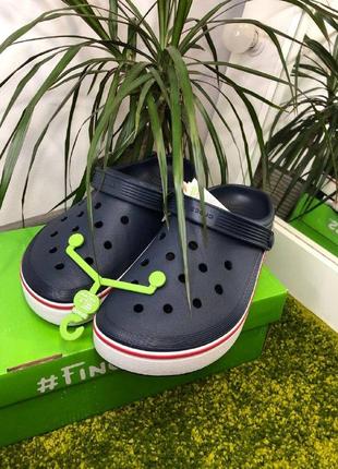 Crocs crocband court navy крокс унисекс черные, мужские кроксы, женские крокс крокбенд4 фото