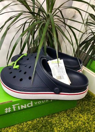 Crocs crocband court navy крокс унисекс черные, мужские кроксы, женские крокс крокбенд1 фото