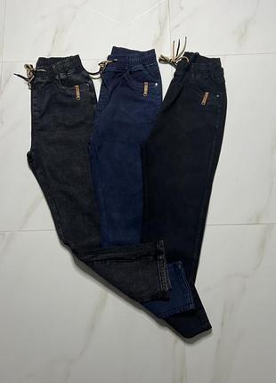 Стрейчевые джинсы, стрейчевые джеггинсы, джинсы с высокой посадкой, джинсы на резинке р 50-601 фото