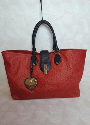 Кожаная сумка moschino couture, оригинал