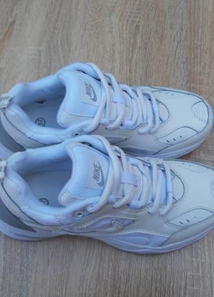Женские кроссовки nike m2k tekno white obsidian найк белого с серым цветами3 фото