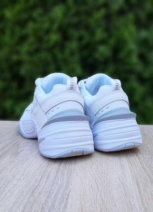 Женские кроссовки nike m2k tekno white obsidian найк белого с серым цветами4 фото