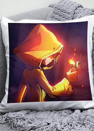Декоративная подушка плюшева подарок с принтом little nightmares