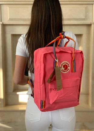 Рюкзак fjallraven kanken rainbow pink купити фьялравен канкен рожевий1 фото