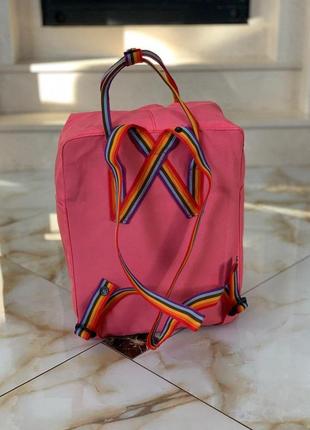 Рюкзак fjallraven kanken rainbow pink купити фьялравен канкен рожевий3 фото