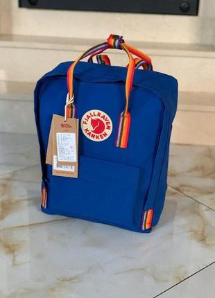 Рюкзак fjallraven kanken blue rainbow купити фьялравен канкен синій4 фото