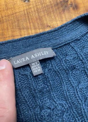 Женская кофта (свитер, кардиган) laura ashley (лаура эшли срр идеал оригинал синяя)4 фото