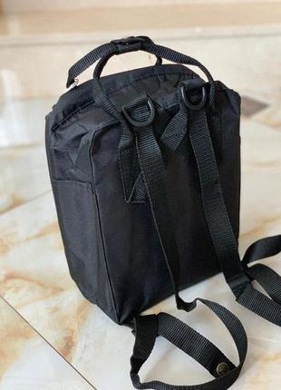 Рюкзак fjallraven kanken mini 7л l black купити фьялравен канкен чорний3 фото