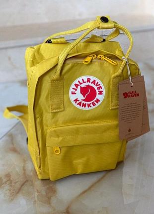 Рюкзак fjallraven kanken mini 7л l yellow купити фьялравен канкен міні жовтий2 фото