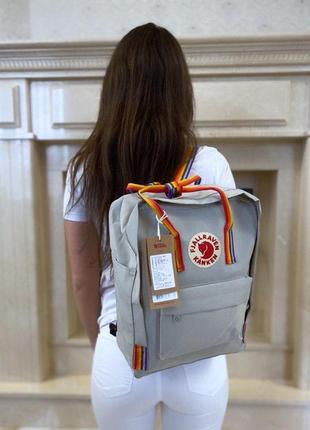 Рюкзак fjallraven kanken rainbow gray купить фьялравен  канкен серый1 фото