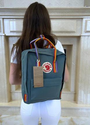 Рюкзак fjallraven kanken mini 7л l green купити фьялравен канкен міні зелений1 фото