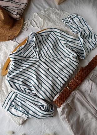 Легкая блуза в полоску2 фото