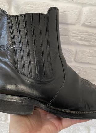 Черные итальянские кожаные ботинки 43 размера
