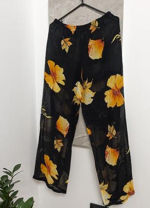 Прозорі штани tokyo в квітковий принт