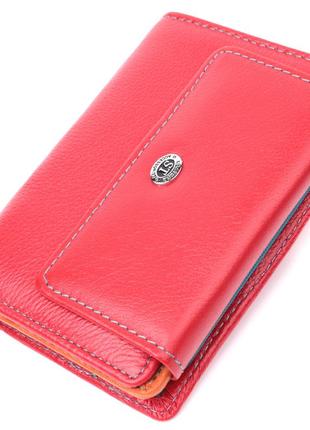 Яркий кошелек для женщин из натуральной кожи st leather 22503 красный