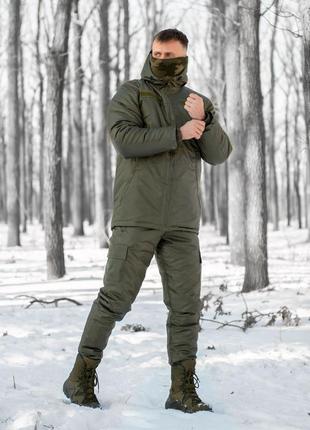 🔴 якісний зимовий тактичний чоловічий костюм хакі хаки зимний мужской теплий теплый омни хит мембрана2 фото
