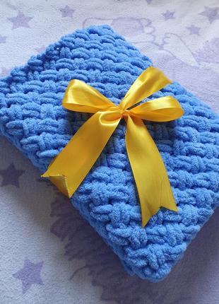 Пледы ручной работы из гипоаллергенной пряжи alize puffy