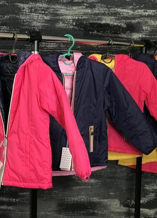 Двухсторонняя демисезонная куртка для девочки1 фото