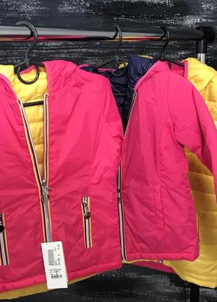 Двухсторонняя демисезонная куртка для девочки2 фото