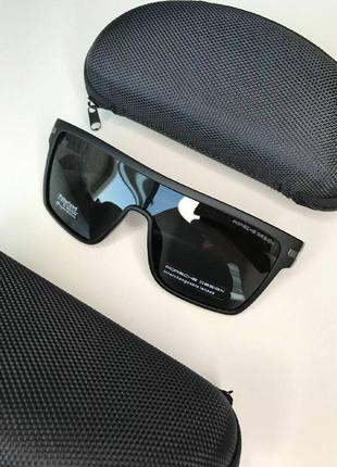 Мужские солнцезащитные очки маска porsche design polarized водительские антиблик черные квадратные с поляризац7 фото