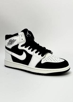 Nike air jordan 1 og (white/black)4 фото