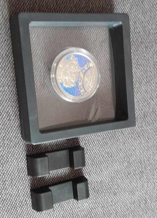 3d рамка для монет та прикрас 90х90х20 мм на ніжках2 фото