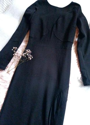 Коктейльное платье макси с фигурными вырезами и сеточкой4 фото
