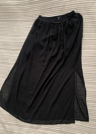 Шифоновая юбка с разрезами4 фото