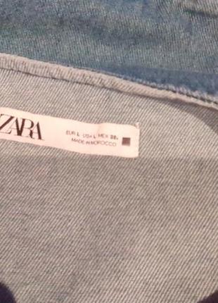 Оригінальна джинсова  сорочка - курточка від zara.7 фото