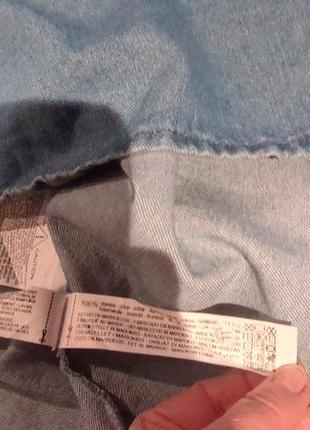Оригінальна джинсова  сорочка - курточка від zara.8 фото