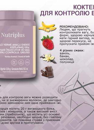 Коктейлі для контролю ваги. nutriplus.1 фото