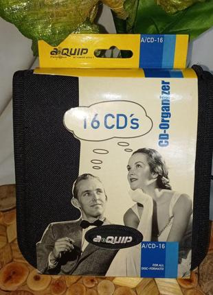 Сумочка для компакт-дисков cd-organizer 16 cd`s aquip +подарок