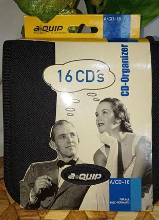 Сумочка для компакт-дисков cd-organizer 16 cd`s aquip +подарок7 фото