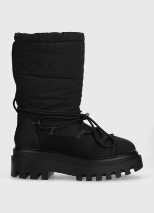 Зимние сапоги calvin klein jeans flatform snow boot nylon wn