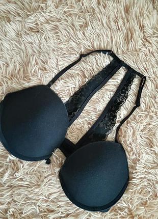 Бюст с застежкой впереди и ажурной спинкой