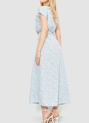 Сукня з квітковим принтом, колір світло-блакитний, 214r0552 фото